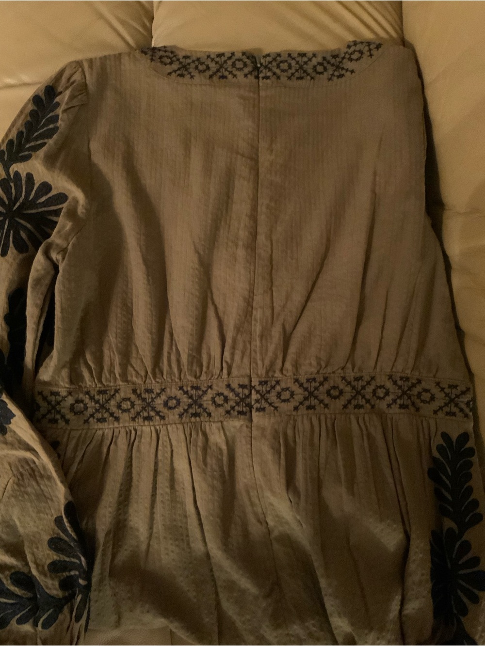 Chelsea & Violet Olive Green Mini Dress with Black Floral Embroidery - Picture 5 of 7